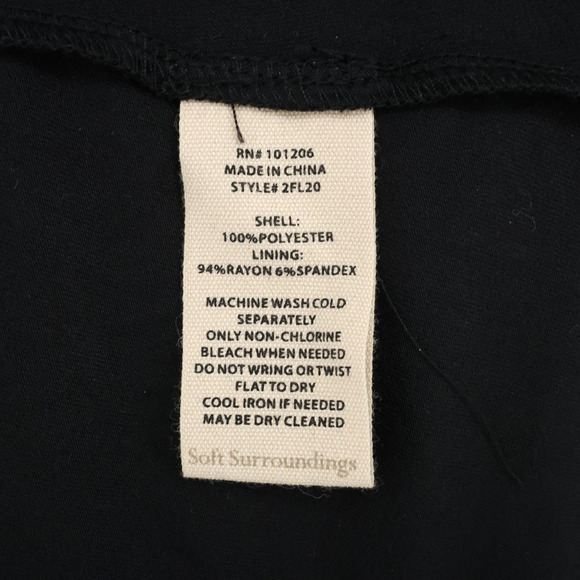 Soft Surrounding Dress Womens Medium Black Sheer Chiffon Layered Lined Maxi - Picture 9 of 13